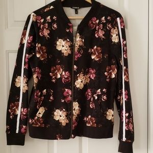 Flowered Bomber Jacket